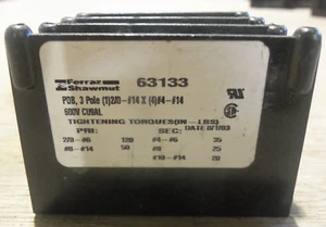 Ferraz Shawmut 63133 3 Pole Distribution Block - Picture 1 of 4