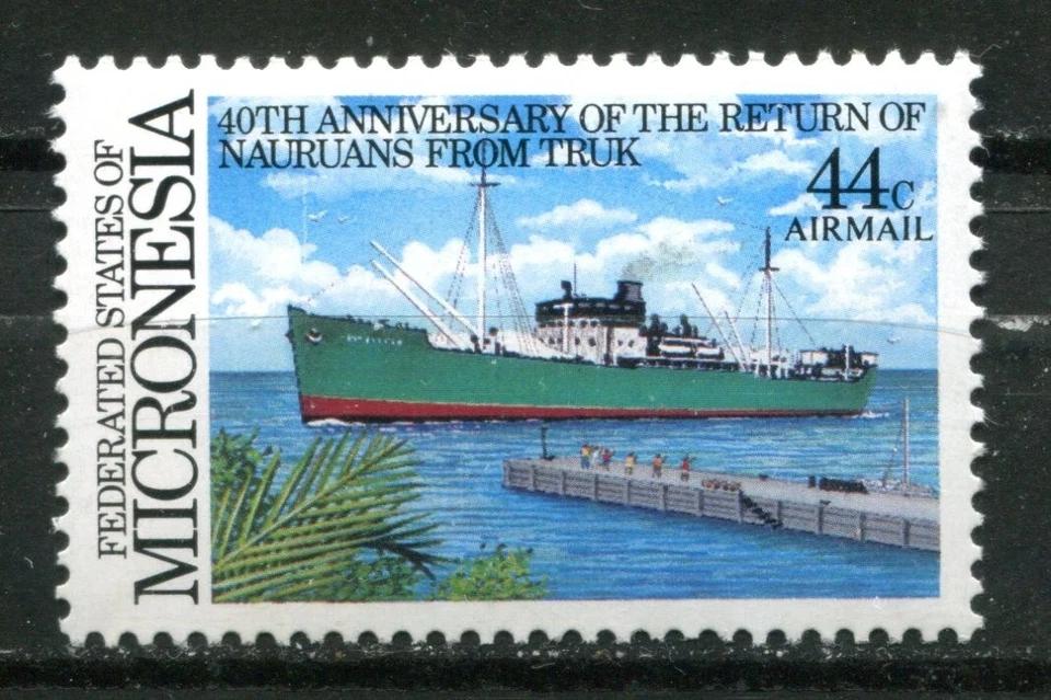 MICRONESIA 1986, REGRESO DE NAURUANOS DE TRUK - 40 ANIVERSARIO, Scott C20, MNH Foto 1 de 1