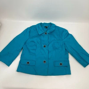 East 5TH women's Long sleeve Blue blazer  jacket,  Size LG - Picture 1 of 8