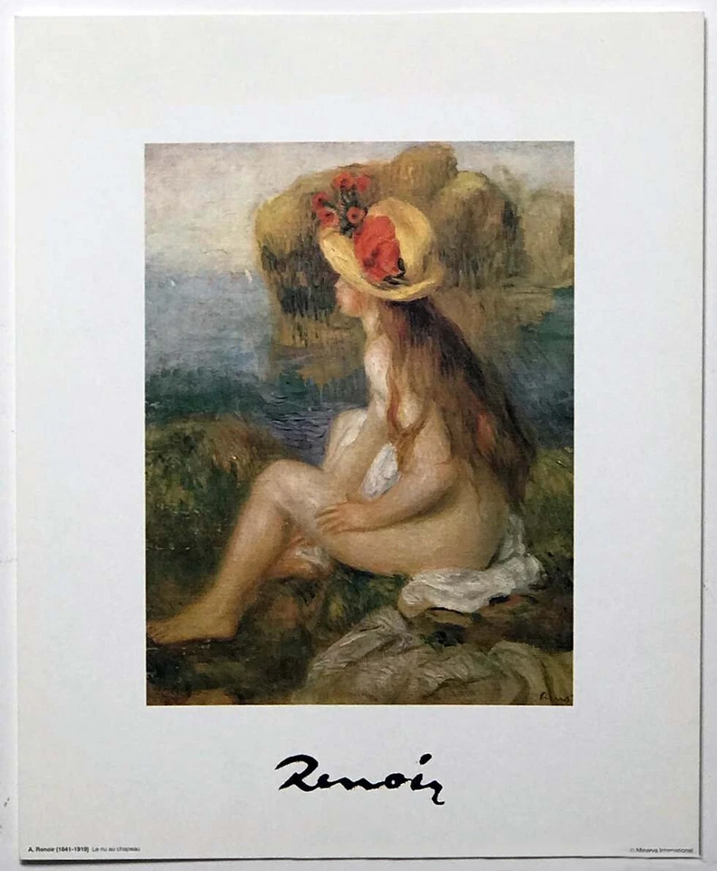 Bañista desnudo sentado, 1892, por Auguste Renoir reproducción estampado Foto 1 de 1
