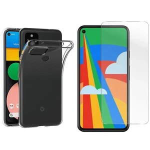 Pour GOOGLE PIXEL 5XL VERRE TREMPÉ + COQUE TRANSPARENT TPU PROTECTION INTEGRAL - Photo 1 sur 11