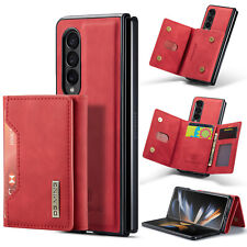 For Samsung Galaxy Z Fold5 Fold4/3 Removable Magnetic Wallet Leather Stand Case 