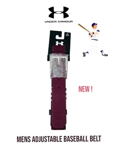 Cinturón de béisbol ajustable Under Armour para hombre borgoña granate talla única - ¡Nuevo! - Imagen 1 de 3