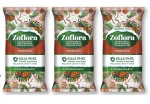 3 x ZOFLORA WINTER SPICE ANTIBAC MULTI SURFACE WIPES - 108 WIPES ( 324 TOTAL ) - Picture 1 of 3