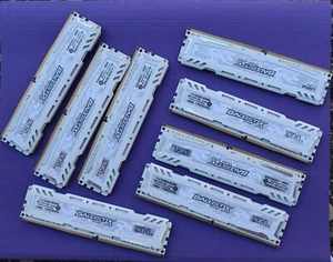 Ballistix Sport 128GB (8x16GB) PC4-19200 DDR4-2400 RAM CL16 bls16g4d240fsc.16fad - Picture 1 of 2