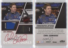 2014 Press Pass Redline Dynamic Duals Red /50 Carl Edwards #DD-CE Auto