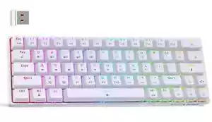 TMKB T63 60% Wireless Mechanical Gaming Keyboard 63 Keys White - Picture 1 of 7