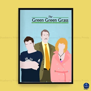THE GREEN GREEN GRASS Comedy Characters Minimalist Art Poster Print (3 Sizes) - Picture 1 of 6