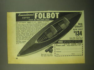 1952 Folbot Big Craft Boat Ad - Sensational Super Folbot