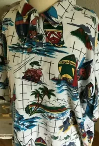 CAMISA JERSEY DE COLECCIÓN REYN SPOONER MANGA CORTA PARA HOMBRE TALLA XL Islas Hawaianas - Imagen 1 de 8