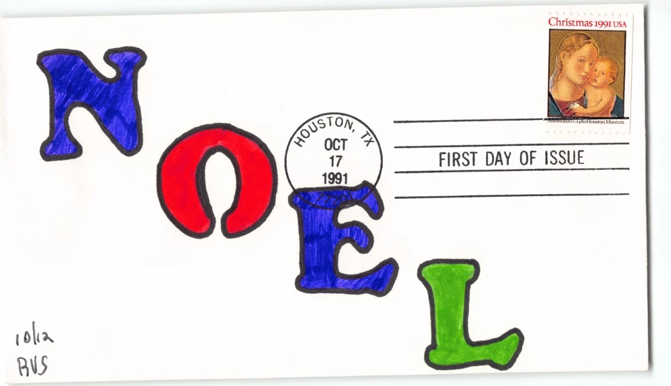 USA FDC 1991 Christmas NOEL - Image 1 of 2