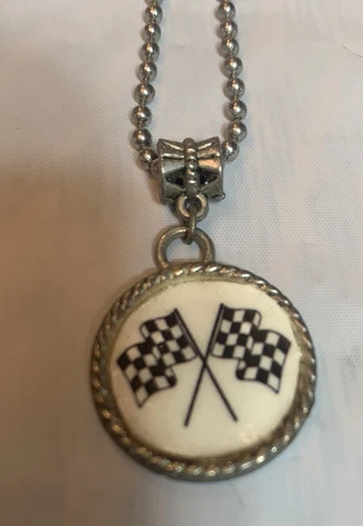Checkered Flag Necklace NASCAR Racing Cover