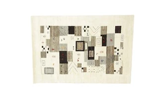Gabbeh Loribaft Alfombras Anudadas a Mano (203 x 138) Oriental Top Estado - Imagen 1 de 10