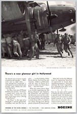 1943 Boeing Aircraft Vintage Ad Air Force Movie B-17 Flying Fortress Bomber