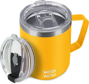 14 Oz Coffee Mug, Vacuum Insulated Camping Mug with Lid, Double Wall Stainless S - Picture 1 of 12