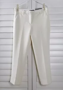 TALBOTS NWT $99 Solid Ivory Hampshire Lined Ankle Dress Pants Size 8 Petite - Picture 1 of 5