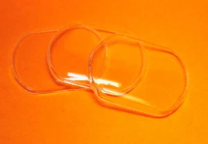 3 verres de montres plastique~31mmX25mm~pour les montres Pobeda/Zim - Picture 1 of 4