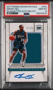 2017 Panini Crown Royale Grant Hill Silhouettes Patch Auto PSA 10 - Bild 1 von 1