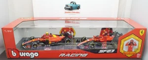BURAGO 1:24 FORMULA 1 F1 CARS 2 PACK FERRARI SF-23 CARLOS SAINZ CHARLES LECLERC - Picture 1 of 3