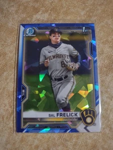 Bowman Chrome Draft Sapphire Sal Frelick Milwaukee Brewers 2021 #BDC-172 BREWERS - Imagen 1 de 2