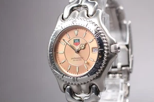 TAG Heuer S/el WG111D Professional 200M Pink Dial Quartz Men's Watch Swiss Made - Picture 1 of 11