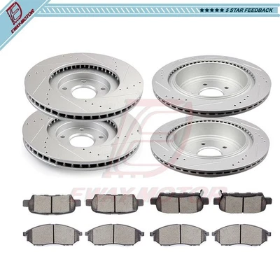 For Infiniti M35h QX70 Nissan Murano Ceramic Brake Pads And Rotors Front Rear Foto 1 de 4