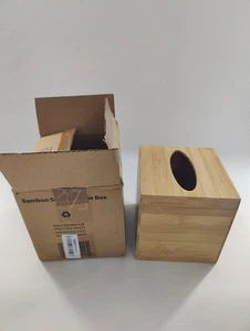 OSCO Bamboo Square Tissue Box | Tissue Holder | Napkin Dispenser | Tissue Cover - Picture 1 of 8