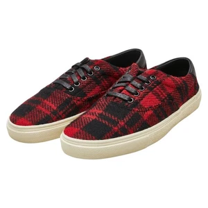 SAINT LAURENT check Sneakers Size: 41 mens 【Used】 - Picture 1 of 8