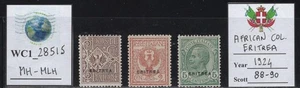 WC1_28515. ITALIAN COL.:ERITREA. 1924 commem. set. Sc. 88-90. MH-MLH - Picture 1 of 1