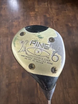 Vintage Ping Eye 2 Heel-Toe-Balance #6 Driver Karsten KT Steel Shaft RH ~41.” - Image 1 of 4
