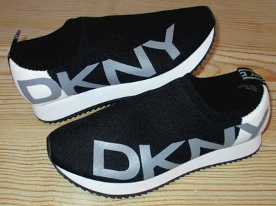 MENS DKNY BLACK SLIP-ON SNEAKERS SHOES SIZE 7.5 - Image 1 of 4