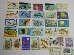 WORLDWIDE Collection of MLH/MNH FISH COMM. STAMPS -11-2-G-WE COMBINE SHIPPING - Picture 1 of 2