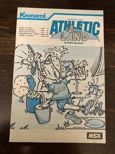 MSX - KONAMI RC 700 - Athletic Land - ORIGINAL MANUAL ONLY!! - Zdjęcie 1 z 2