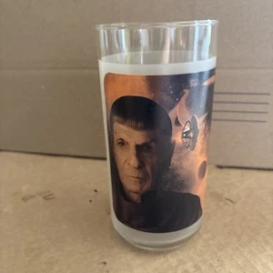 2008 Star Trek Movie Commander Spock Frosted Drinking Glass Good Used Condition - Picture 1 of 8