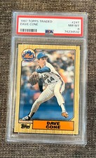 1987 Topps Traded David Cone #24T PSA 8