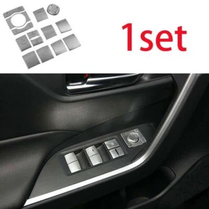 Trim Decoration For Toyota RAV4 2019-2023 Window Lock Lift Panel Aluminum Silver - Bild 1 von 4