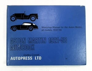 Aston Martin 1921-1958 Autobook HARDCOVER Workshop Manual 1970 Coram Autopress - Picture 1 of 7