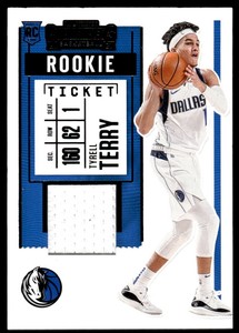 2020-21 Panini Contenders Rookie Ticket Swatches #25 Tyrell Terry