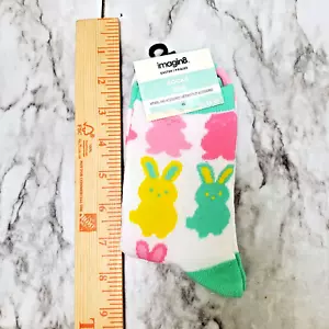Easter Socks One Pair of Imagin8 Adult Size New Pastel Easter Bunnies Design - Picture 1 of 2