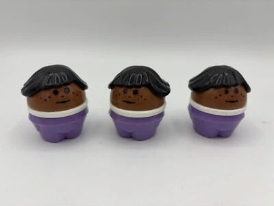 Lot of 3 Little Tikes Chunky Toddle Tots African American Girl Purple - Image 1 of 4