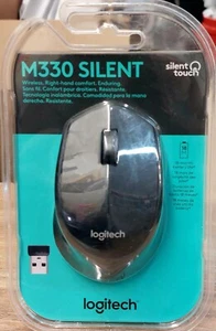 Logitech M330 SILENT Wireless Optical Mouse with USB Nano Receiver - Black - NEW - Picture 1 of 4