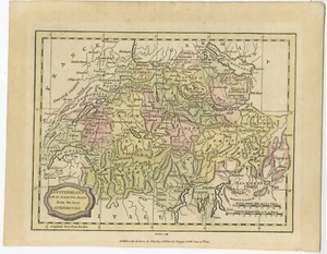 Antique Map of Switzerland by Barlow (1807) - Picture 1 of 1