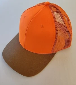 Outdoor Cap Bright Orange/Tan Snapback Mesh Back Hat NEW - Picture 1 of 3