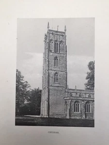 1904 Antique Print; Church of St. Andrew, Cheddar, Somerset - Brereton - Picture 1 of 2