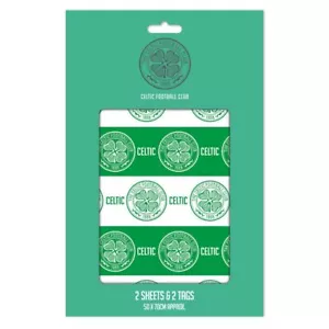 Celtic FC 2 Sheets & 2 Tags Gift Wrap - Picture 1 of 5