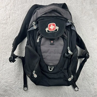 Swiss Gear Backpack Airflow Black Used *One Clip Broken * - Image 1 of 4