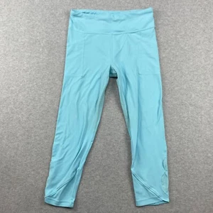 Athleta Girl Infinity Capri Leggings Girls 2XL 16 Youth Blue Stretch Pockets Run - Picture 1 of 15