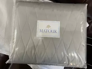 Matouk Italy New 1pc F/Q Quilt Celine 600TC Cotton Sateen Silver Grey - Picture 1 of 4