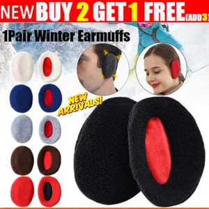 Unisex Winter Earmuffs Earbags Bandless Ear Cover Warmers Thermal Ear Muffs Pair - Picture 1 of 26