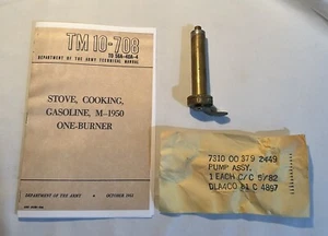 M-1950 MILITARY STOVE PUMP Assembly New Old Stock With Parts Breakdown - Picture 1 of 11